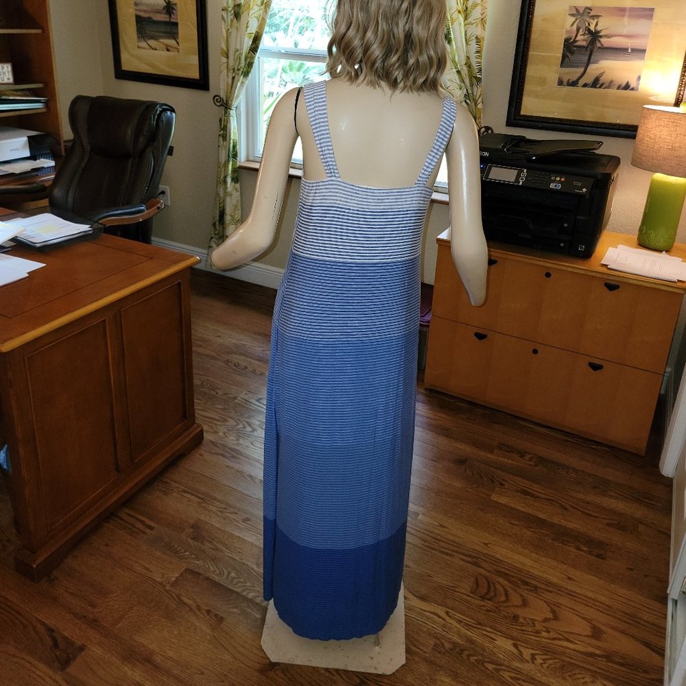 Soma Ombre Stripe Maxi Dress Built-In Bra & Pockets Size S NEW - Picture 7 of 8
